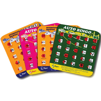 Regal Games - Original Interstate Highway Travel Bingo & Highway Hunt Card Game Bundle - Travel Bingo Cards & Travel Scavenger Hunt Game - for Family Vacations, Car Rides, Road Trips - 2 Pack