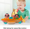 Fisher-Price Little People Toddler Toys Disney Princess Moana & Mauis Canoe Sail Boat with 2 Figures for Ages 18+ Months