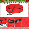 Windyun 8 Pcs Christmas Wreath Storage Container Bulk 30 Inch Plastic Xmas Bags with Handle Durable Tarp Wreath Bag Material Garland Holiday Wreath Box For Heavy Duty Xmas Thanksgiving Holiday(Red)