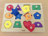 Dailyfunn Montessori Toy Shape Peg Puzzles Baby Puzzle 12-18-24 Months with Knob for Infant-Toddlers 1-3