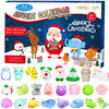 PANSHAN Mochi Squishies Advent Calendars 2023 Kawaii Christmas Countdown Toys for Kids Gift for Christmas with 24pcs Different Cute Animal Toys for Girls Boys Xmas Countdown Calendar
