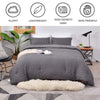 AveLom Seersucker Queen Comforter Set (90x90 inches), 3 Pieces- 100% Soft Washed Microfiber Lightweight Comforter with 2 Pillowcases, All Season Down Alternative Comforter Set for Bedding, Grey