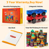 Gemmicc Magnetic Tiles, Deluxe 136 PCS Building Blocks Magnet Toys for Kids,3D Magnet Puzzles Stacking Blocks for Boys Girls,Huge Set with 2 Cars