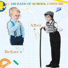 MERIABNY Old Man Costume Kit for Kids Size 7 100 Day Of School Grandpa Costume for Boys Old People Costume