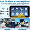 Magnetic Backup Camera Wireless Solar: Portable Auto Energy-Saving 7'' Zoom Truck Hitch Trailer Rear View Camera with Monitor Rechargeable Scratch-Proof Reverse Camera for Car RV AMTIFO A24