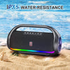 HWWR Portable Bluetooth Speaker Wireless, IPX5 Waterproof Speaker Karaoke Music Box with Disco Light for Outdoor Patio Party, Stereo Sound Loud Speaker Powerful Bass Support USB/TF Card/AUX/FM/Rec