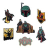 STAR WARS The Book of Boba Fett Metal-based with Enamel 7 Pin Set. Comes in a 14.2x12.5cm Officially Licensed Box (Amazon Exclusive), Multi Color