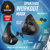 Sparthos Workout Mask High Altitude Mask - Face Mask for Gym Training, Work Out, Running, Cycling, Elevation, Cardio, Fitness - Resistance o2 2 3 - Lung Breathing Exercise Mask Men Women [Black +Case]