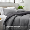 Bare Home Twin/Twin Extra Long Comforter - Reversible Colors - Goose Down Alternative - Ultra-Soft - Premium 1800 Series - All Season Warmth - Bedding Comforter (Twin/Twin XL, Grey/Forged Iron Grey)