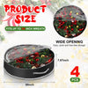 Aliceset 4 Pcs Christmas Wreath Storage Bags Large Garland Holiday Wreath Storage Containers with Window and Handle Zipper for Holiday Seasonal Storage Wrapping(Black, 30 x 30 x 7.8 Inch)