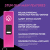 AIMHUNTER 10 Mini Volt Micro Stun Gun for Woman World's Smallest Stun Gun Rechargeable with LED Flashlight Safety Switch (Pink)