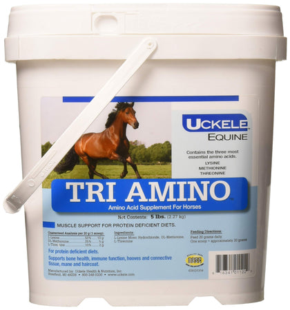 Uckele Tri Amino Horse Supplement - Equine Vitamin & Mineral Supplement - 5 Pound (lb)