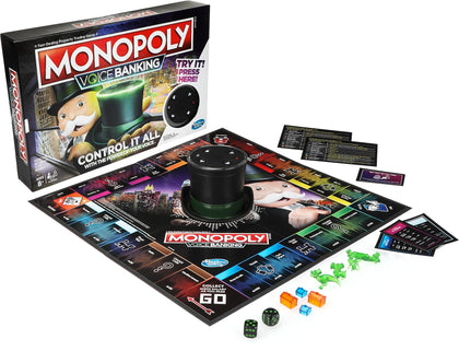Monopoly Voice Banking Electronic Family Board Game for Ages 8 & Up