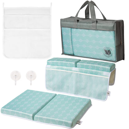 Extra Large Premium Size Bath Kneeler and Elbow Rest Pad Set. Made with Top Notch Quality Materials. Extra Thick Foam Padding for Ultimate Comfort. 5pc Set. Perfect for Parents and Pet Lovers.