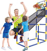 Kids Basketball Hoop Game with 4 Balls, Air Pump - Indoor/Outdoor Shooting System for Toddlers & Children