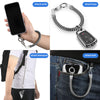 OUTXE Phone Lanyard Tether with 4 Patch- 2× Phone Tether, 4× Phone Patch with Adhesive, Compatible with Smartphone- Silver
