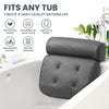 LuxStep Bath Pillow Bathtub Pillow with 6 Non-Slip Suction Cups,14.6x12.6 Inch, Extra Thick and Soft Air Mesh Pillow for Bath - Fits All Bathtub, Grey