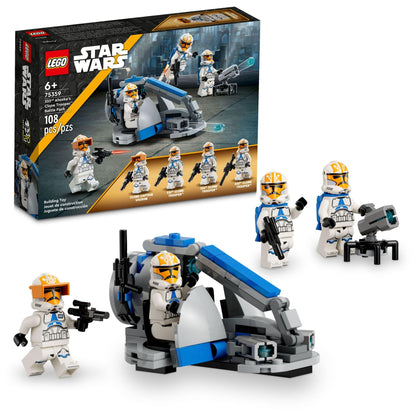 Lego Star Wars 332nd Ahsokas Clone Trooper Battle Pack 75359 Building Toy Set with 4 Star Wars Figures Including Clone Captain Vaughn, Star Wars Toy for Kids Ages 6-8 or Any Fan of The Clone Wars