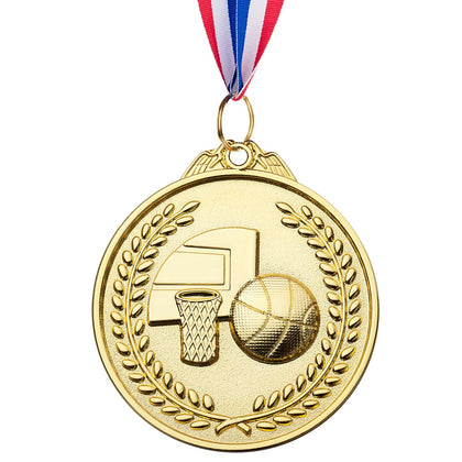 LZHZH 12 Pack Basketball Medals for Kids, Metals Gold Award Medals Suitable for Sports competitions Celebration and Party Favors