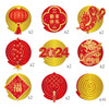 Chinese New Year Decorations 2024,Anor Wishlife Chinese Red Lanterns,Chinese Knot Hanging Swirl Decorations,Year of The Dragon Festival Decorations for Party,Together,Celling,Home,Office,Bedroom(30Ct)
