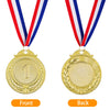 12 Pieces Award Medals 1st 2nd 3rd (Gold, Silver, Bronze) Metal Olympic Style Winner with Neck Ribbon, 2 Inches