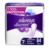 Always Discreet Adult Ultimate Extra Protection Incontinence & Postpartum Pads with Rapid Dry, 42 Count x Pack of 2 (84 Count Total)