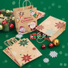 Gift Bags Medium Size with Handles - Holiday Decorations, Gift Bags Assortment with 12 Designs for Presents, Shopping and Parties - Bags Kraft Paper 24 Pack