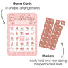 Big Dot of Happiness Pink Rose Gold Birthday - Picture Bingo Cards and Markers - Happy Birthday Party Bingo Game - Set of 18