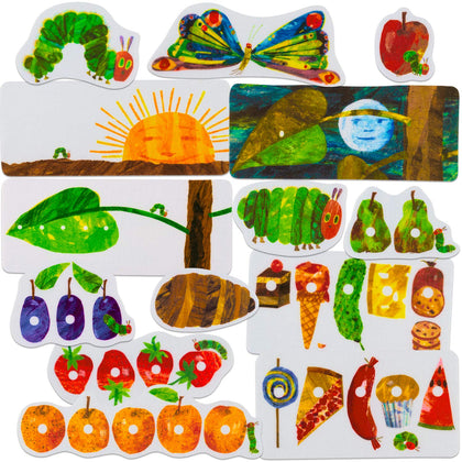 Little Folk Visuals The Very Hungry Caterpillar by Eric Carle - Felt Learning Toy Set, Precut Felt Board Figures for Kids and Toddlers, 14 Piece Set and Story Guide