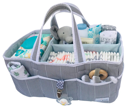 Lily Miles Baby Diaper Caddy - Large Organizer Tote Bag for Baby essentials Boy or Girl - Baby Shower Basket - Nursery Must Haves - Registry Favorites - Newborn Caddie Car Travel