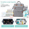 DERSTUEWE Diaper Bag Backpack?Baby Diaper Bags, Baby Shower Gifts, Multifunctional diaper backpack Large Capacity, (Heather Grey)