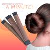 Andlane Hair Bun Maker French Twist Hair Fold Wrap Snap - Ballet Bun for Women and Kids (1 Brown, 1 Light Brown)
