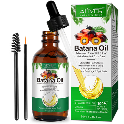 VXHDAG Batana Oil for Hair Growth - 100% Pure & Natural Batana Oil from Honduras, Eliminate Hair Split Ends,Enhances Hair & Skin Radiance Nourishment, All Hair Types 2.02 fl oz