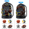 BROTOU Extra Large Sports Ball Bag Mesh Socce Ball Bag Heavy Duty Drawstring Bags Team Work for Holding Basketball, Volleyball, Baseball, Swimming Gear with Shoulder Strap
