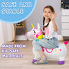 JOYIN Bouncy Unicorn Horse, Kids Ride On Bouncer, Toddler Girl Bouncing Animal Hopper, Inflatable Hopping Toy for Birthday Gift, 18 Months 2 3 4 5 Year Old Kids Toddlers Boys Girls