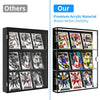 NIUBEE Acrylic Baseball Card Display Case, Sports Card Display Frame Wall Mount with UV Protection Clear View, Trading Card Display Case with Magnetic Door for Football Basketball Hockey, Vertical