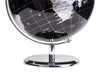 Exerz World Globe Black Dia 5.5-inch - Mini Educational Globe of Earth - Metal Base - Metallic Black