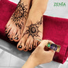 Zenia 100% Natural Temporary Tattoo Paste Cone | 1 Cone 25 grams | Indian Body Art Painting Drawing Tattoos Freckles (Reddish-Brown Color)