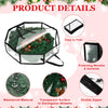 Windyun 4 Pcs Christmas Wreath Storage Bags 30 Inch Clear Xmas Bags Garland Holiday Wreath Box Octagon Wreath Protector with Handle Zippers for Xmas Holiday Seasonal Storage Wrapping(Black)