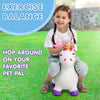 JOYIN Bouncy Unicorn Horse, Kids Ride On Bouncer, Toddler Girl Bouncing Animal Hopper, Inflatable Hopping Toy for Birthday Gift, 18 Months 2 3 4 5 Year Old Kids Toddlers Boys Girls