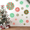 77 Pcs Christmas Candy Decals Christmas Wall Decorations Christmas Candy Floor Decals Christmas Wall Stickers Xmas Decals for Wall Holiday Candy Stickers for Xmas Candyland Party Decorations