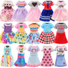 ENOCHT 26 PCS Chelsea Doll Clothes and Accessories Include 5 Tops, 5 Pants for Boy Dolls, 5 Dresses for Girl Dolls and 2 Shoes, 10 Outfits Hangers Pocket Glasses Headset for 5.3 Inch - 6 Inch Dolls