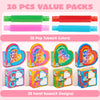 JOYIN 28 Packs Valentines Day Pop Tubes with Heart Box, Stretchy Tube Stress Relief Fidget toy for Kids Valentine's Classroom Exchange Party Game Prizes School Gift Classroom Rewards