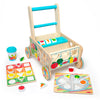Melissa & Doug Wooden Shape Sorting Grocery Cart Push Toy and Puzzles - Pretend Play Grocery Toys, Sorting And Stacking Toys For Infants And Toddlers Ages 1+ - FSC-Certified Materials