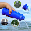 JaneJu Collapsible Water Bottle, 17oz BPA Free Silicone Reusable Portable Lightweight Foldable Water Bottles with Carabiner for Hiking, Portable Leak Proof Sports Water Bottle with Stainless Twist Cap