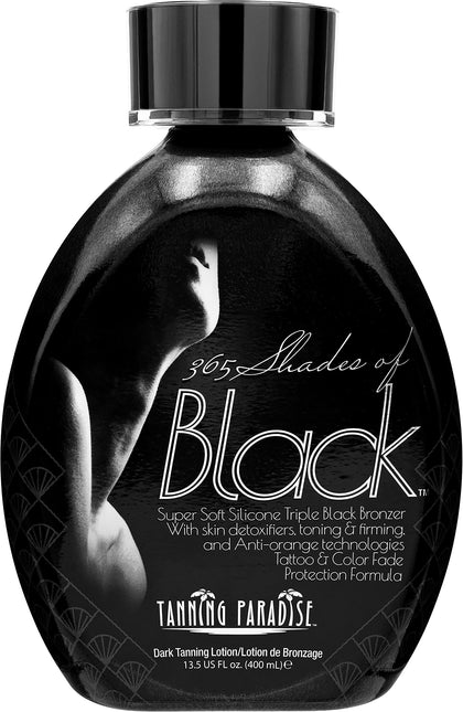 Tanning Paradise 365 Shades of Black, Triple Black Bronzing | Skin Detoxifiers, Toning & Firming Tanning Lotion 13.5oz