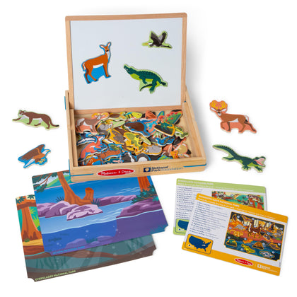 Melissa & Doug National Parks Wooden Picture Matching Magnetic Game Kids Animal Magnets Activity for Boys and Girls Ages 3+ - FSC-Certified Materials