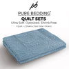 Quilt Set King/Cal King/California King Size Ash Blue - Oversized Bedspread - Soft Microfiber Lightweight Coverlet for All Season - 3 Piece Includes 1 Quilt and 2 Shams, Geometric Pattern