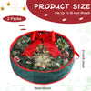 Coume 2 Pcs Christmas Wreath Storage Bag 30 Inch Garland Wreaths Container Clear Window Xmas Holiday Storage Bags Box Protection Holiday Wreath Water Resistant Holder 30 Inch Diameter 8.3 Inch High