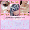 WSYUB Glitter Gel,Face Glitter, Hair Glitter, Body Glitter, Music Festival Concerts Rave Stickers with Body Glitter Gel,Self Adhesive Face Gems and Hair Pearls